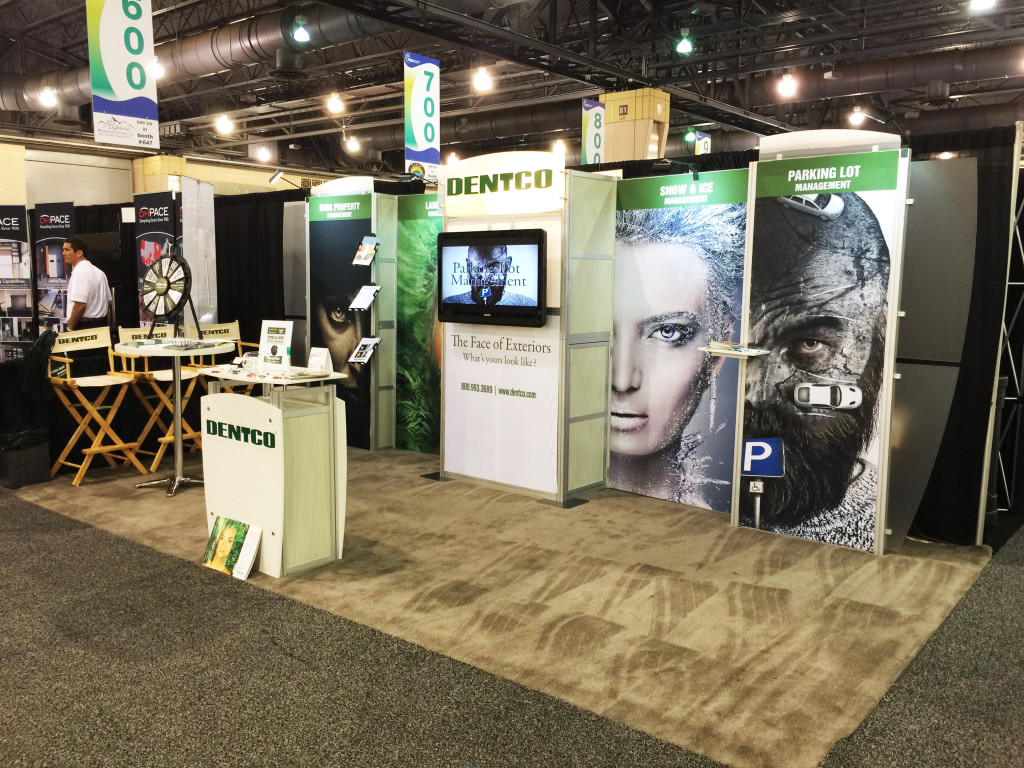 DENTCO's larger than life trade show booth graphics.