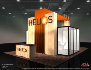 ADM Two Helios custom trade show booth