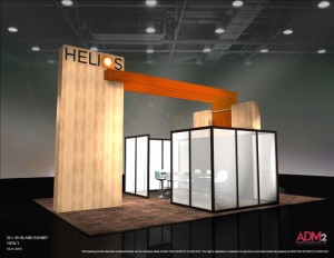 ADM Two Helios custom trade show booth