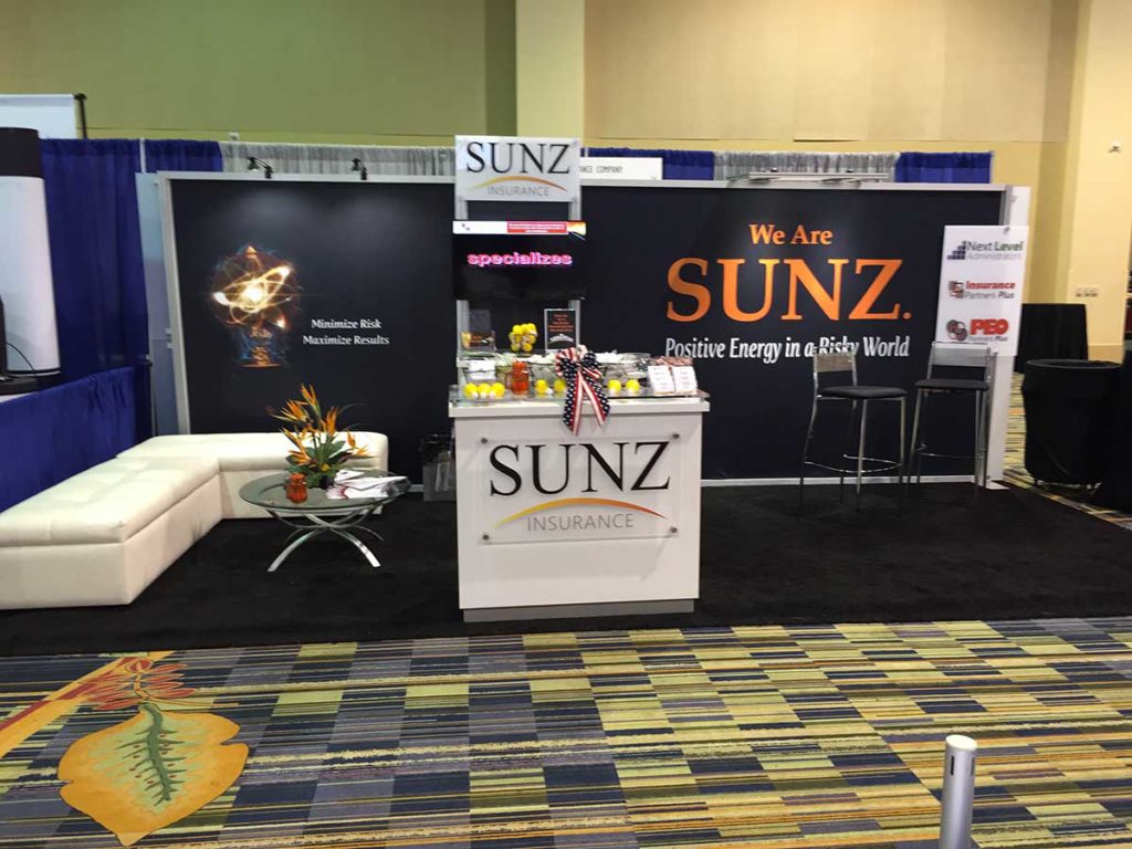 The hybrid in-line exhibit was the perfect flexible solution for Sunz Insurance.