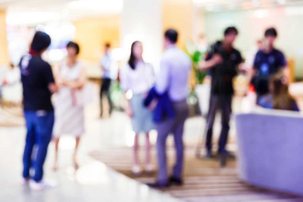 Capture their attention with a trade show booth demo.